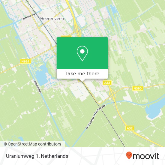 Uraniumweg 1, 8445 PH Heerenveen map