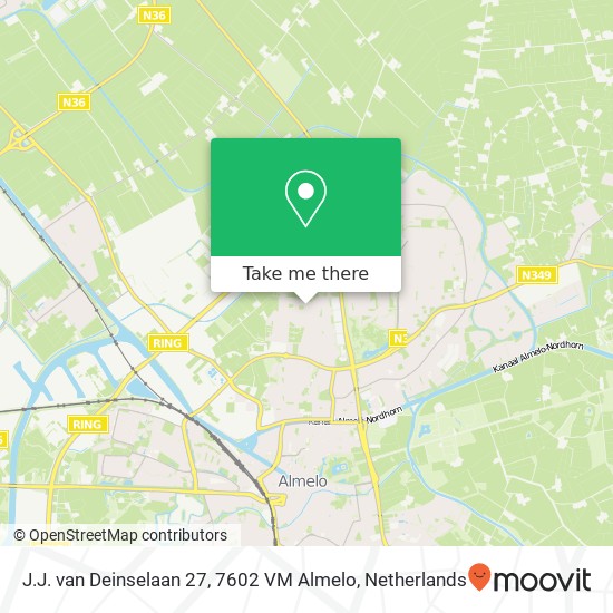 J.J. van Deinselaan 27, 7602 VM Almelo map