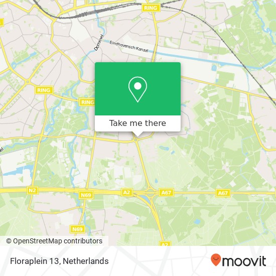 Floraplein 13, 5643 JH Eindhoven Karte