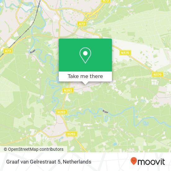 Graaf van Gelrestraat 5, 6074 BT Melick map