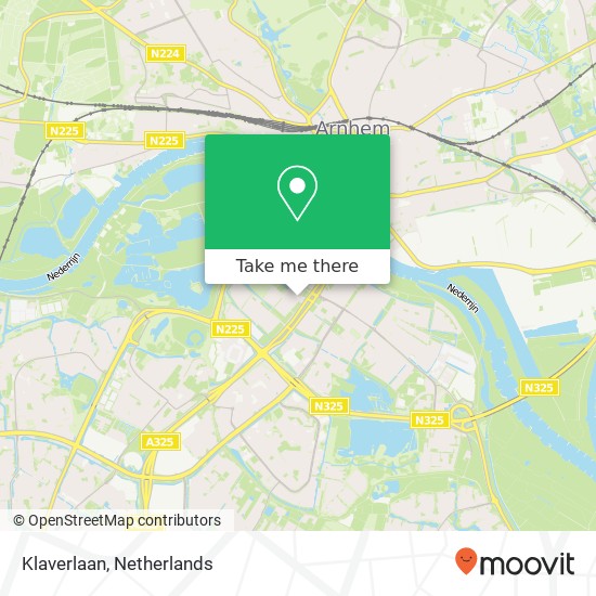 Klaverlaan, Nederland map