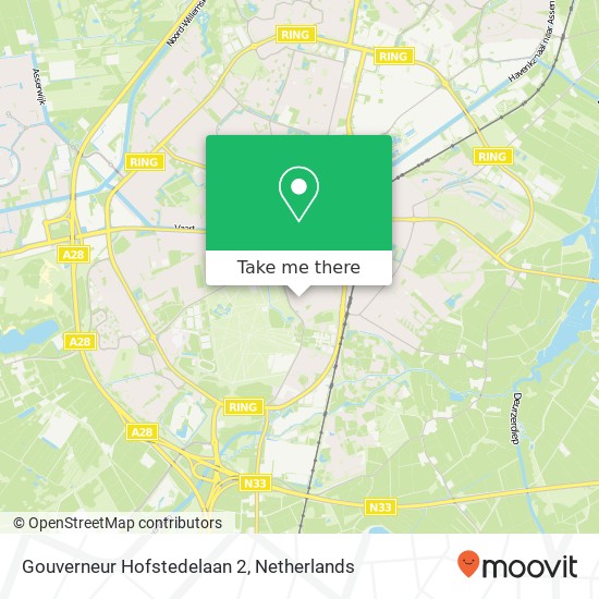 Gouverneur Hofstedelaan 2, 9401 LX Assen map