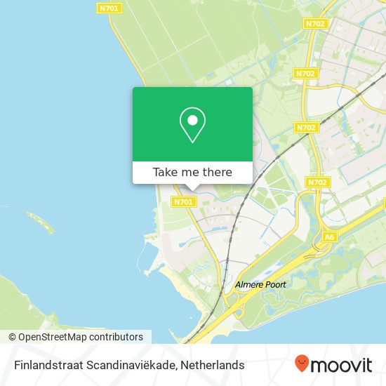 Finlandstraat Scandinaviëkade, 1363 DJ Almere-Stad map