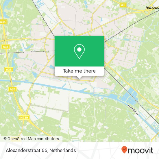 Alexanderstraat 66, 7553 WZ Hengelo Karte