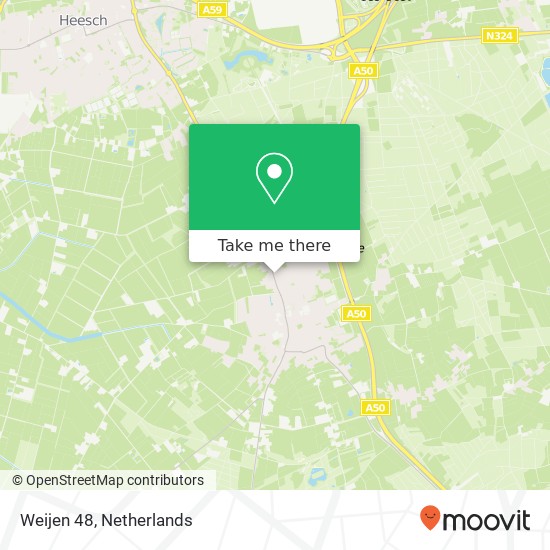 Weijen 48, 5388 HP Nistelrode map