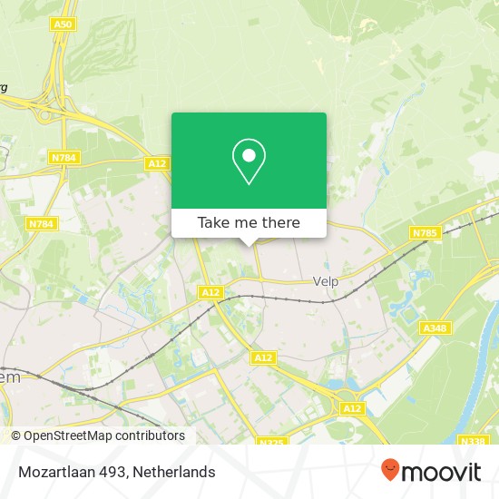 Mozartlaan 493, 6881 PJ Velp map