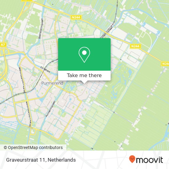 Graveurstraat 11, 1445 JM Purmerend map