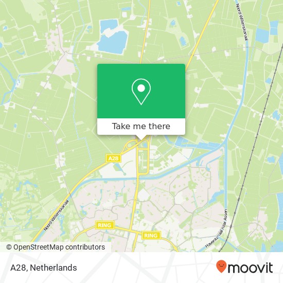 A28, 9403 Assen map