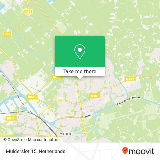 Muiderslot 15, 7608 KA Almelo Karte