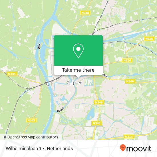 Wilhelminalaan 17, 7204 AB Zutphen Karte