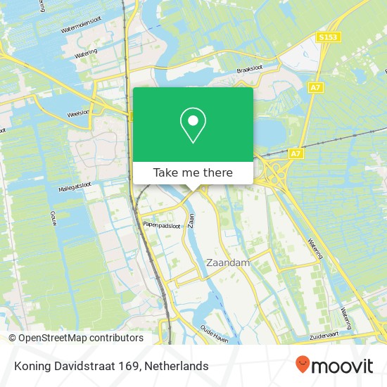 Koning Davidstraat 169, 1502 NX Zaandam map