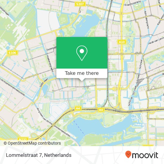 Lommelstraat 7, 1066 LZ Amsterdam map