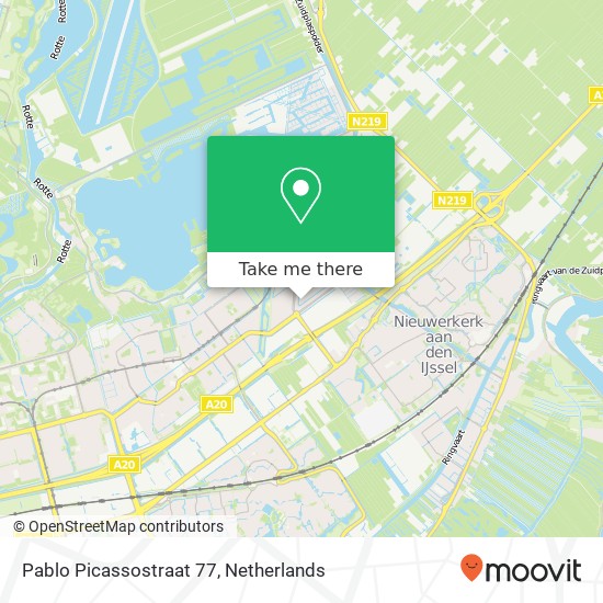 Pablo Picassostraat 77, 3059 VK Rotterdam map