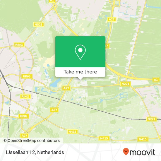 IJssellaan 12, 3744 NE Baarn map