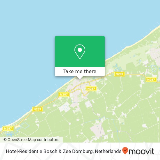 Hotel-Residentie Bosch & Zee Domburg, Nehalenniaweg 8 Karte