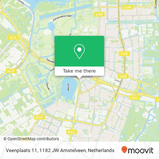 Veenplaats 11, 1182 JW Amstelveen map