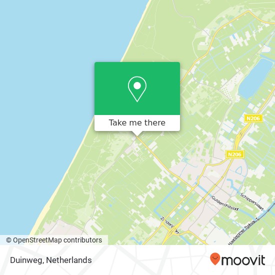 Duinweg, 2204 AR Noordwijk Karte