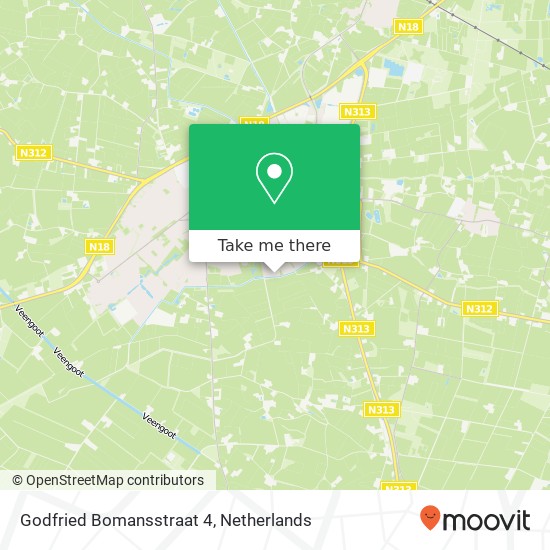 Godfried Bomansstraat 4, 7131 WS Lichtenvoorde map