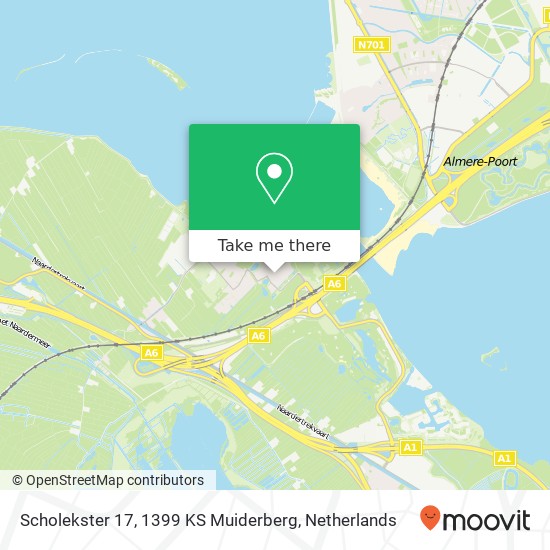 Scholekster 17, 1399 KS Muiderberg map