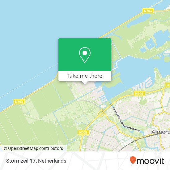Stormzeil 17, 1319 Almere-Stad map