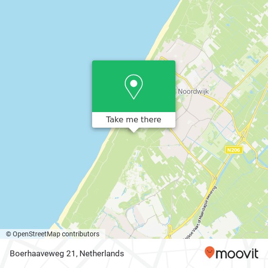 Boerhaaveweg 21, 2202 AA Noordwijk aan Zee map