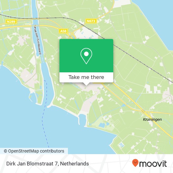 Dirk Jan Blomstraat 7, 4416 CV Kruiningen map