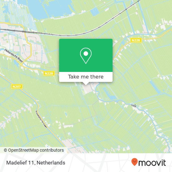 Madelief 11, 2851 ZK Haastrecht Karte