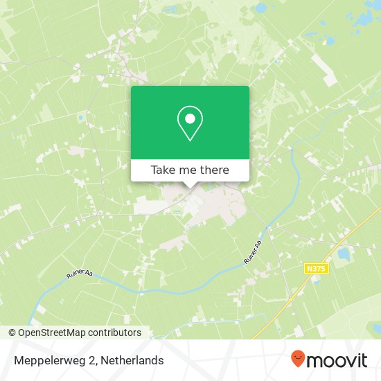 Meppelerweg 2, 7963 RW Ruinen Karte