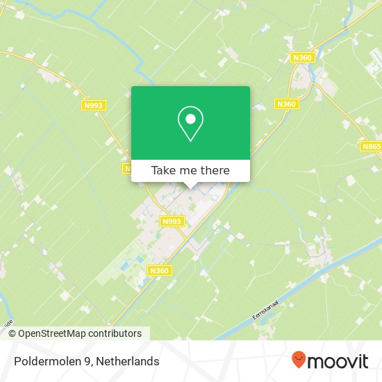 Poldermolen 9, 9791 LS Ten Boer map