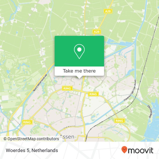 Woerdes 5, 9407 CK Assen map