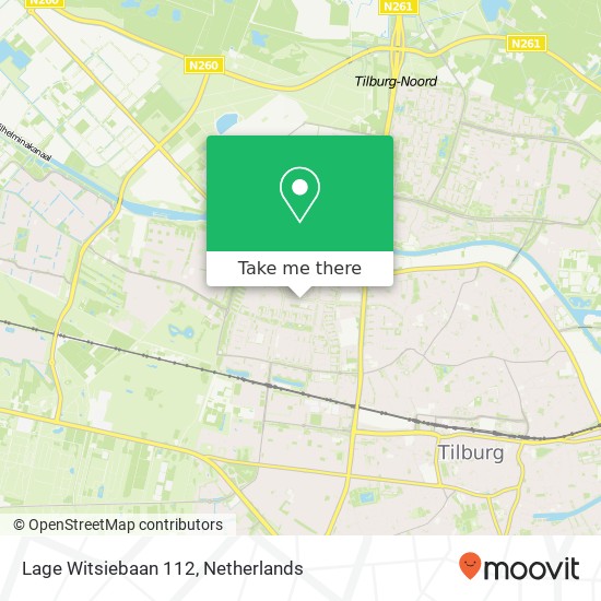 Lage Witsiebaan 112, 5042 DC Tilburg map