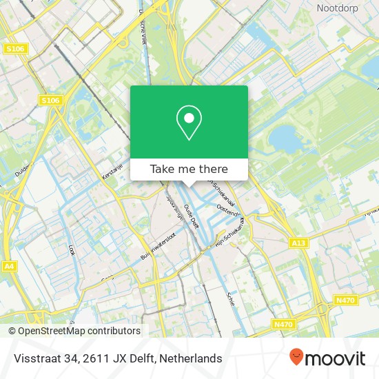 Visstraat 34, 2611 JX Delft map