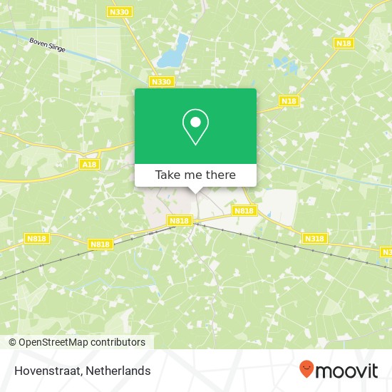 Hovenstraat, 7051 CT Varsseveld map
