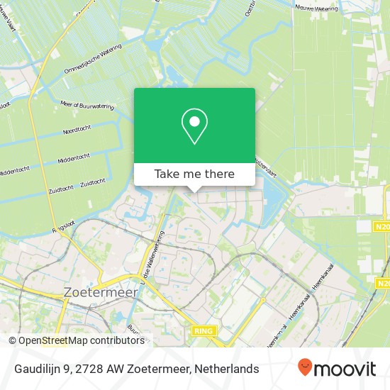 Gaudilijn 9, 2728 AW Zoetermeer Karte