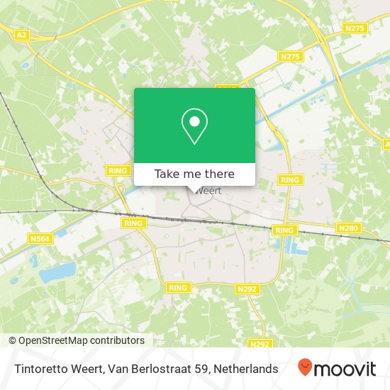 Tintoretto Weert, Van Berlostraat 59 Karte