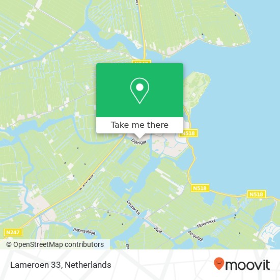 Lameroen 33, 1141 ZV Monnickendam Karte