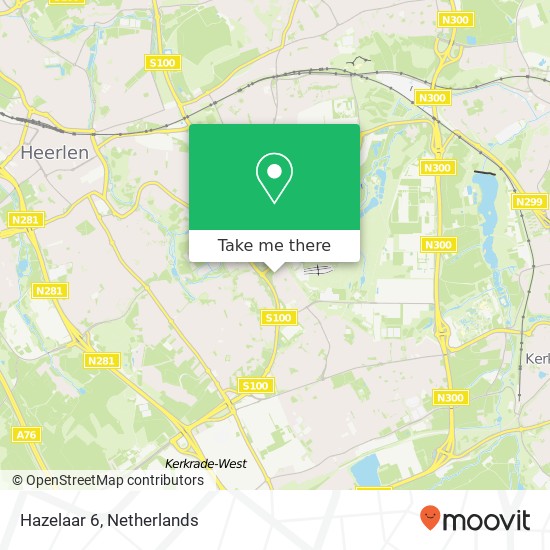 Hazelaar 6, 6372 XL Landgraaf map