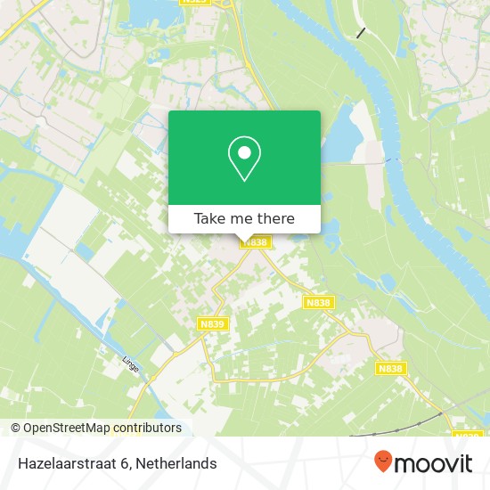 Hazelaarstraat 6, 6851 HG Huissen map
