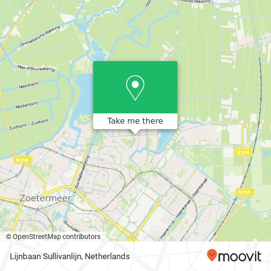 Lijnbaan Sullivanlijn, 2728 AL Zoetermeer map