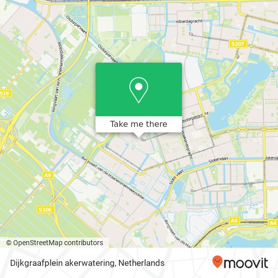 Dijkgraafplein akerwatering, 1069 Amsterdam Karte