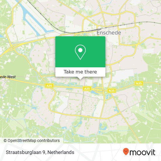 Straatsburglaan 9, 7543 XH Enschede Karte
