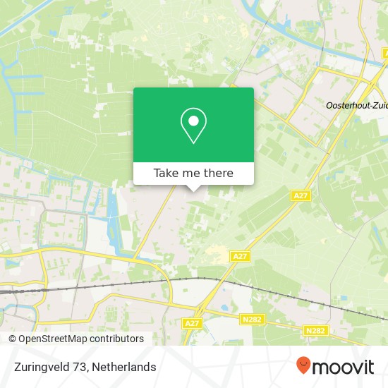 Zuringveld 73, 4847 KS Teteringen Karte