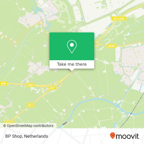 BP Shop, Rijksweg A17 (Oostzijde) map