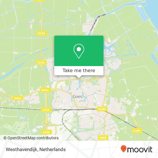Westhavendijk, 4461 Goes Karte