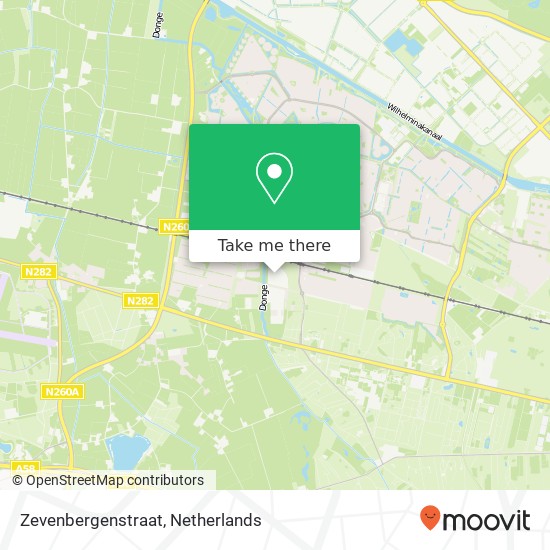 Zevenbergenstraat, 5045 Tilburg map