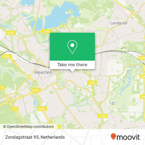 Zondagstraat 95, 6416 AL Heerlen map