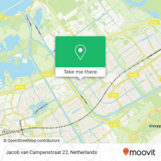 Jacob van Campenstraat 22, 1333 NJ Almere-Buiten map