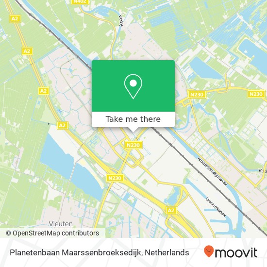 Planetenbaan Maarssenbroeksedijk, 3606 AK Maarssen map