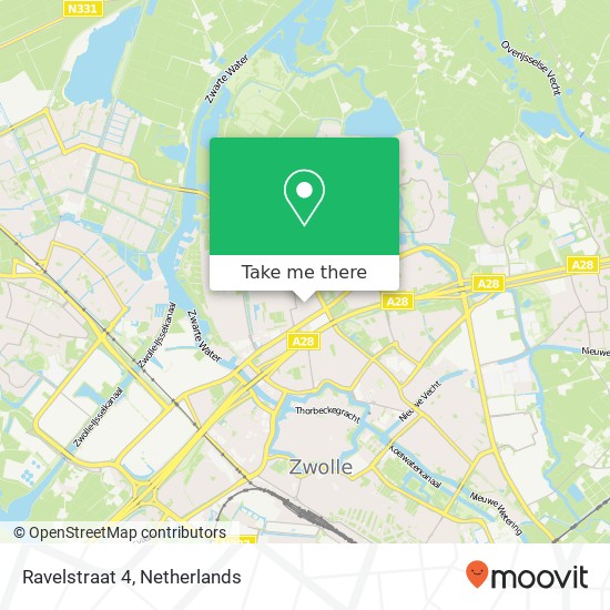 Ravelstraat 4, 8031 DD Zwolle map