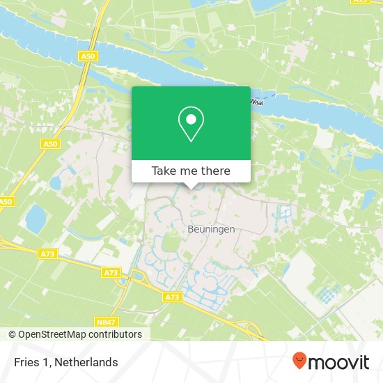 Fries 1, 6641 NR Beuningen map